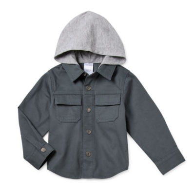 Okie Dokie Boys Hooded Lightweight Shirt Jacket