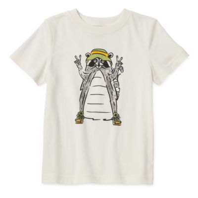 Okie Dokie Toddler & Little Boys Crew Neck Short Sleeve Graphic T-Shirt