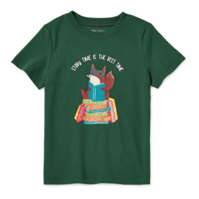 Okie Dokie Toddler & Little Boys Crew Neck Short Sleeve Graphic T-Shirt