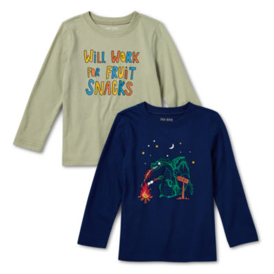 Okie Dokie Toddler & Little Boys 2-pc. Crew Neck Long Sleeve Graphic T-Shirt