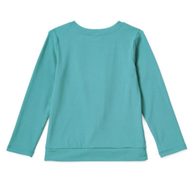 Okie Dokie Active Toddler & Little Girls Round Neck Long Sleeve T-Shirt