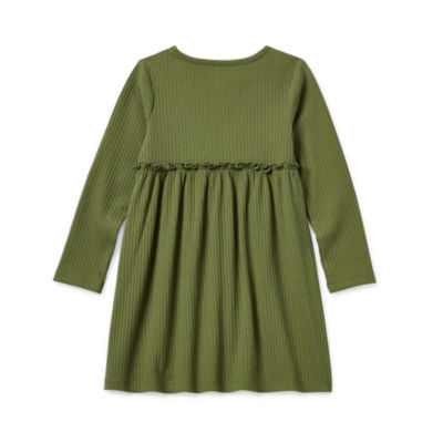 Okie Dokie Toddler & Little Girls Long Sleeve A-Line Dress