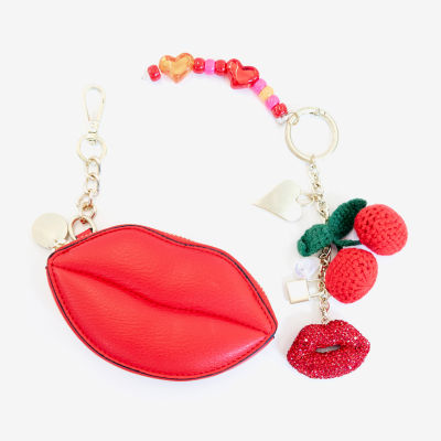 Collection Xiix Wallet 2 Piece Gift Set Bag Charm, Color: Red Lip