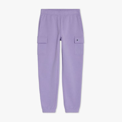 Champion Big Girls Mid Rise Cuffed Fleece Jogger Pant