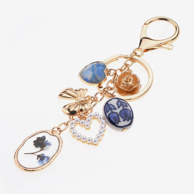 Arizona Bow Flower Heart Bag Charm