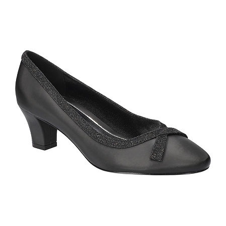 Easy Street Kata Womens Stiletto Heel Pumps, 11 Medium, Black