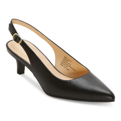 Liz Claiborne Womens Keith Pointed Closed Toe Kitten Heel Pumps