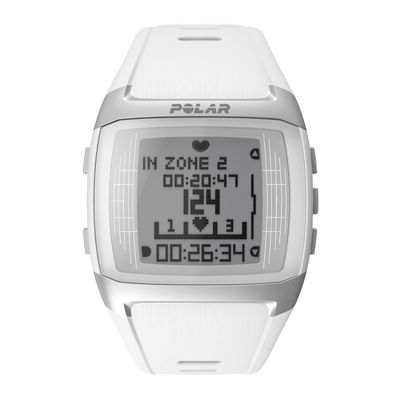 Polar® FT60 Womens Heart-Rate Monitor Chronograph White Strap