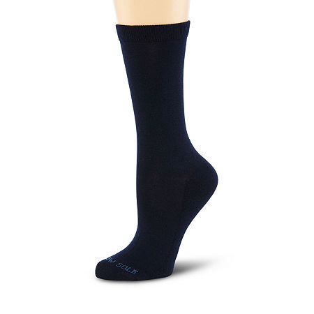 Legale Crew Socks Womens, One Size, Blue