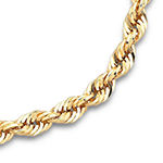 10K Yellow Gold 4mm 22"-24" Hollow Glitter Rope Chain