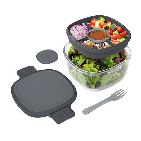 Bentgo Glass Salad Container Set, One Size, Gray