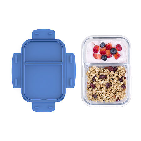 Bentgo Glass Food Container, One Size, Blue