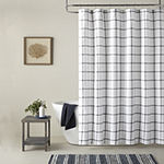 Home Expressions Twill Grid Shower Curtain
