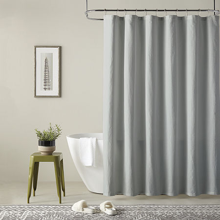 Home Expressions Dobby Stripe Shower Curtain, One Size, Gray