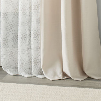 Stratford Park Cecily Grommet Top Sheer Set of 4 Curtain Panel