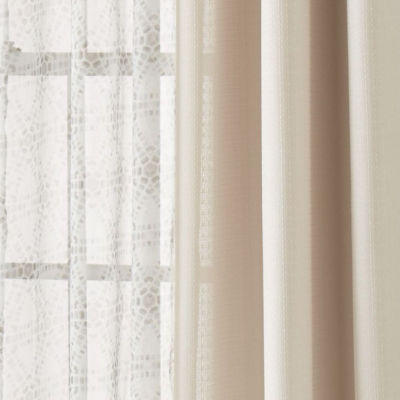 Stratford Park Cecily Grommet Top Sheer Set of 4 Curtain Panel