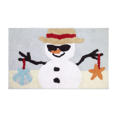 Avanti Beach Snowman Bath Rug