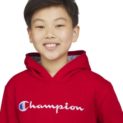 Champion Big Kid Boys Long Sleeve Embroidered Fleece Active Hoodie