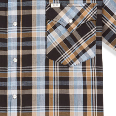 Ely Cattleman Stripe Mens Short Sleeve Western Shirt