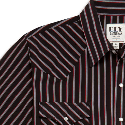 Ely Cattleman Stripe Mens Long Sleeve Western Shirt