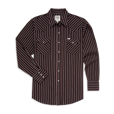 Ely Cattleman Stripe Big and Tall Mens Long Sleeve Western Shirt