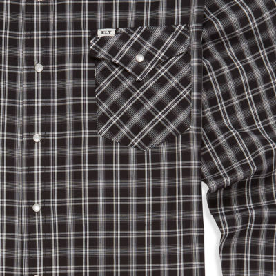 Ely Cattleman Plaid Mens Long Sleeve Western Shirt