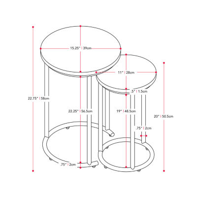 Fort Worth 2-pc. Chairside Table