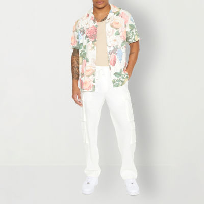 Forever 21 Mens Short Sleeve Floral Button-Down Shirt