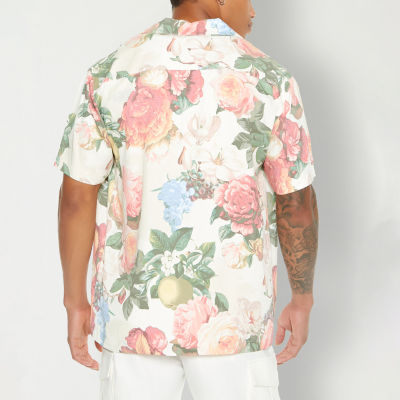 Forever 21 Mens Short Sleeve Floral Button-Down Shirt