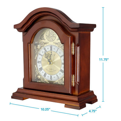 Megagoods 4.75" Redwood Black Mantel Clock