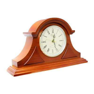 Megagoods Mahogany Cherry Black Mantel Clock