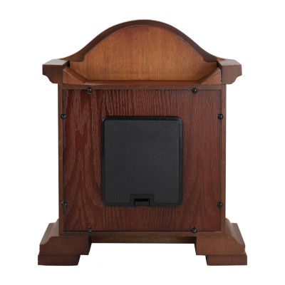 Megagoods 12" Redwood Black Mantel Clock