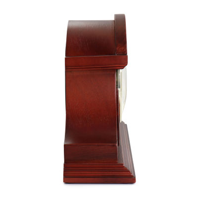 Megagoods Redwood Tambour Black Mantel Clock