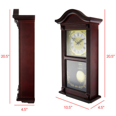 Megagoods 20.5" Mahogany Cherry Oak Wall Clock