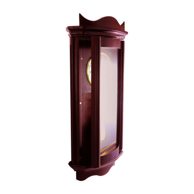 Bedford Clock Collection Weathered Chocolate Cherry Wood Wall Clock