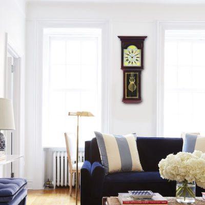 Bedford Clock Collection Redwood Oak Finish Wall Clock