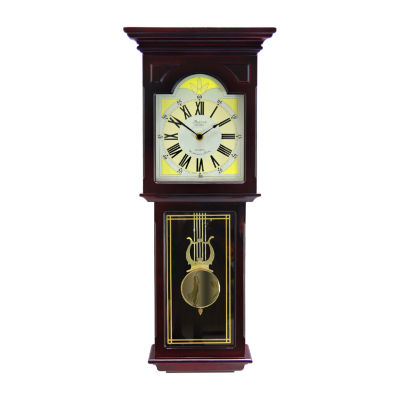 Bedford Clock Collection Redwood Oak Finish Wall Clock