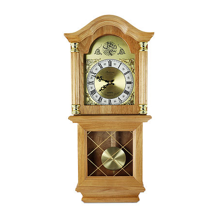 Megagoods Classic 26 Golden Oak Finish Wall Clock, One Size, Brown