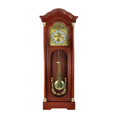 Megagoods Chiming Pendulum Antique Cherry Oak Finish Wall Clock