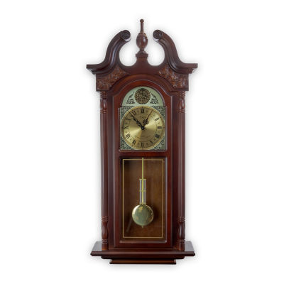 Megagoods 38" Chiming Pendulum In Cherry Oak Finish Wall Clock