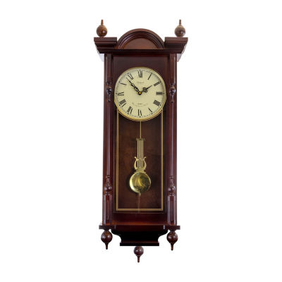 Megagoods Grand 31" Antique Mahogany Cherry Finish Wall Clock