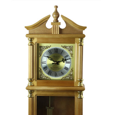 Megagoods 34.5" Pendulum Antique Harvest Oak Finish Wall Clock