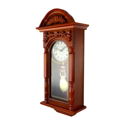 Megagoods 27.5" Oak Finish Pendulum Wall Clock