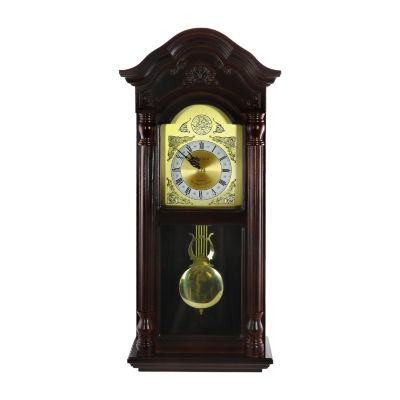 Megagoods 25.25" Antique Mahogany Cherry Oak Chiming Wall Clock