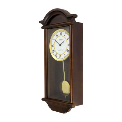 Megagoods George 22" Chestnut Wood Chiming Pendulum Wall Clock