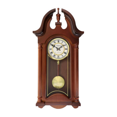 Megagoods Delphine 27" Mahogany Chiming Pendulum Wall Clock