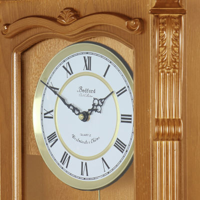 Megagoods Golden Oak Chiming Pendulum Wall Clock