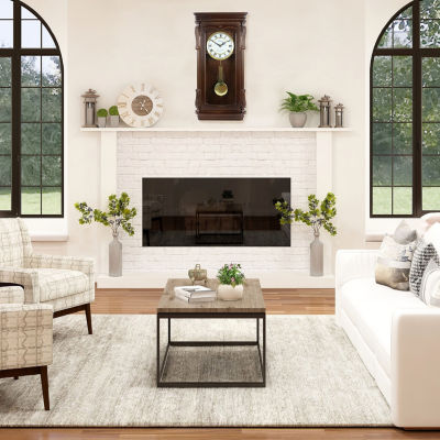 Bedford Clock Collection Chestnut Chiming Pendulum Wall Clock