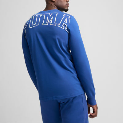 PUMA Mens Crew Neck Long Sleeve Graphic T-Shirt