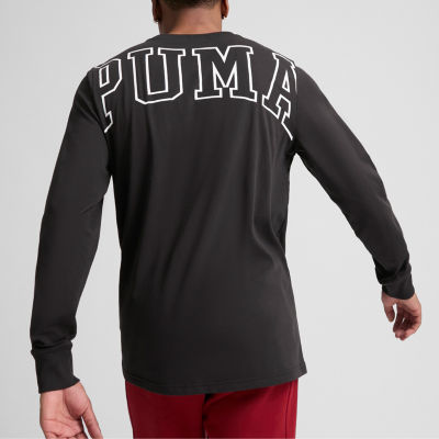 PUMA Mens Crew Neck Long Sleeve Regular Fit Graphic T-Shirt